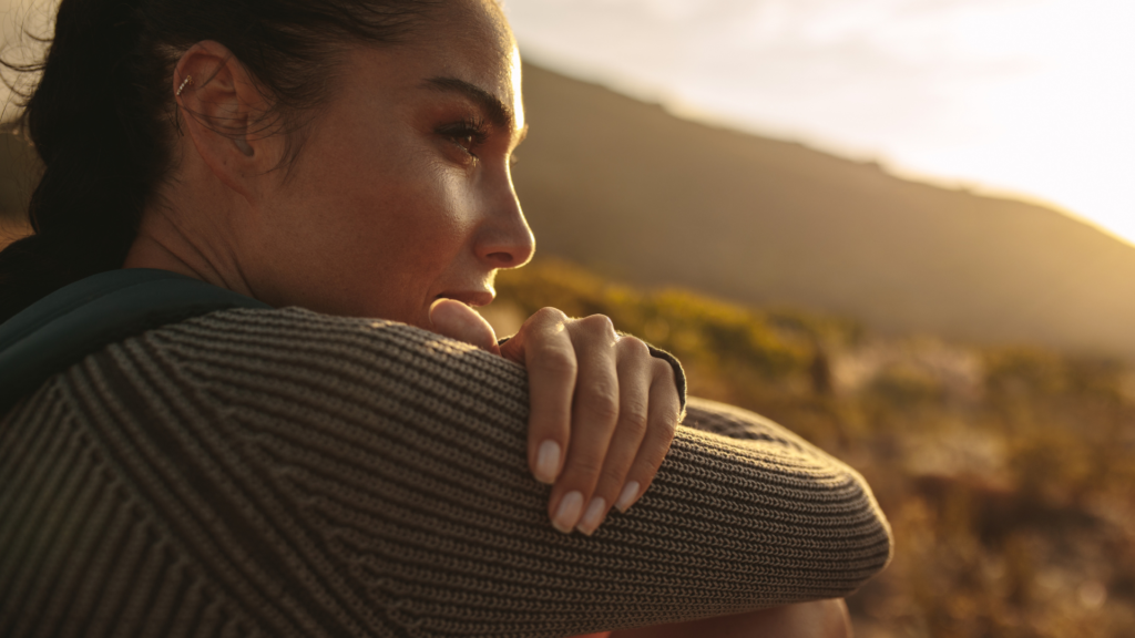 picture of a woman thinking about herself